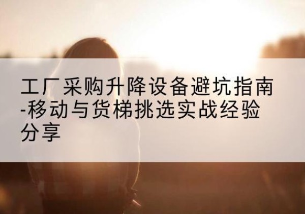奎文移动式升降机怎么选-工厂采购升降设备避坑指南-移动与货梯挑选实战经验分享