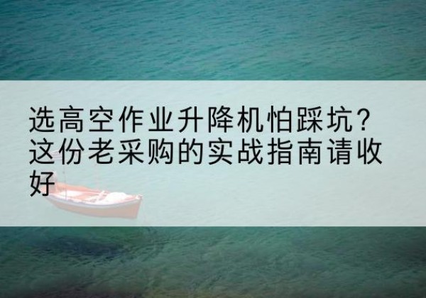 奎文高空作业升降机厂家推荐-选高空作业升降机怕踩坑？这份老采购的实战指南请收好